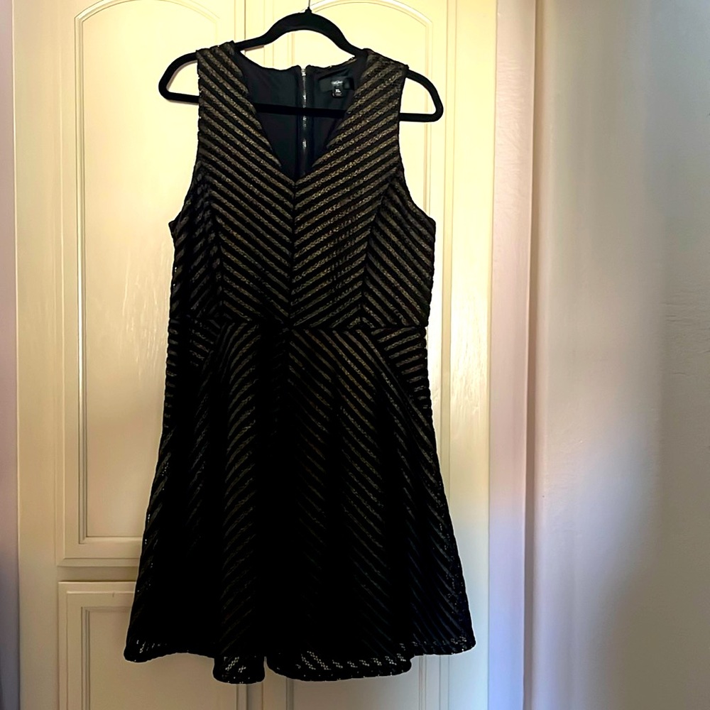 Mossimo Black And Gold Shimmer Sleeveless Dress XL. Great for holiday parties!